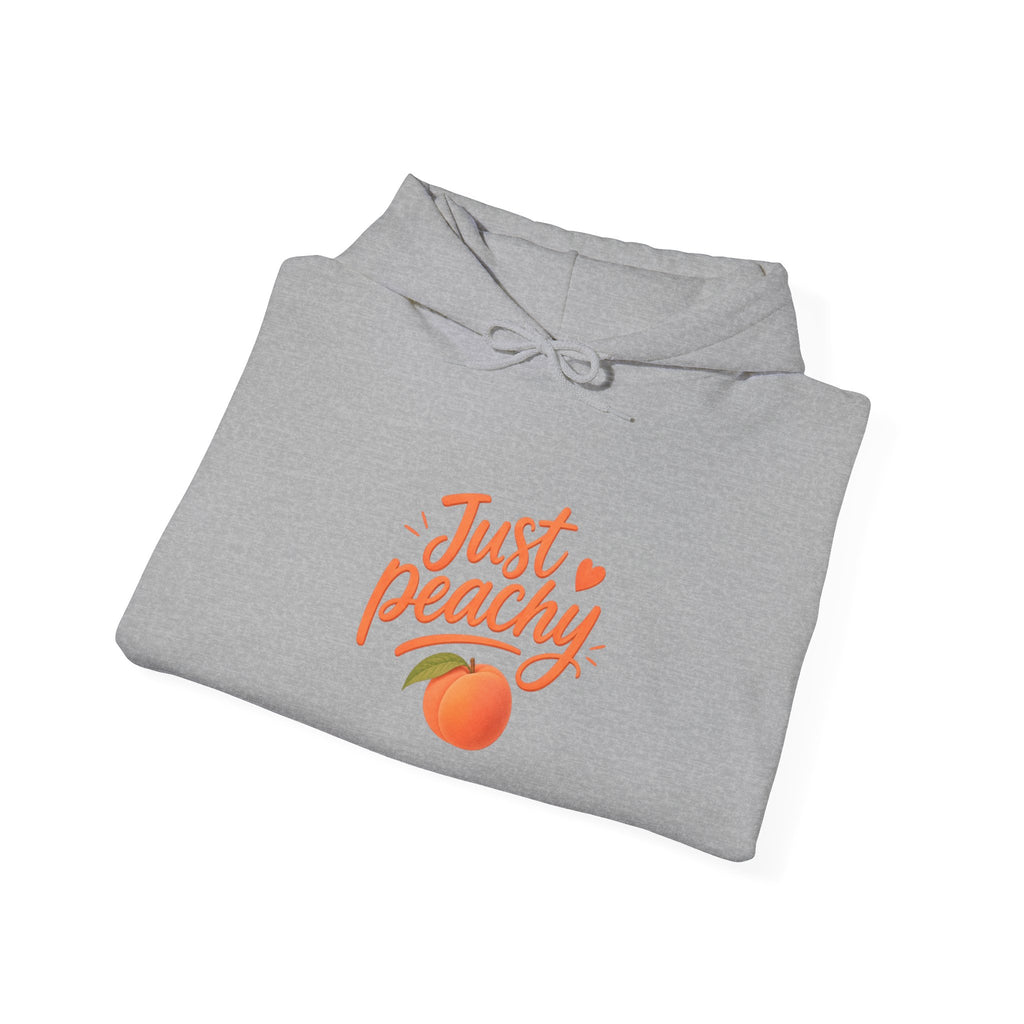 Hoodie — "Just Peachy" Peach Graphic Pullover
