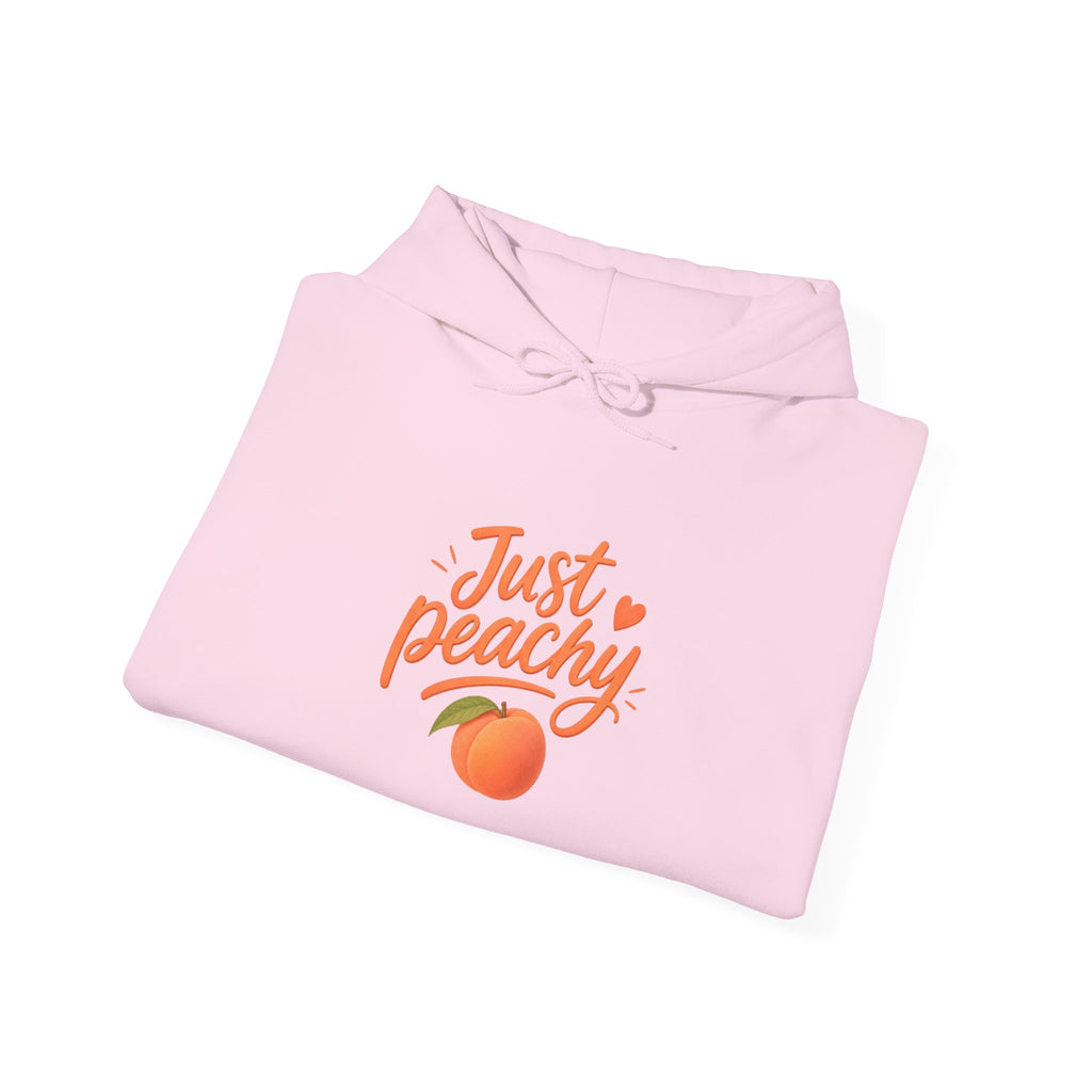 Hoodie — "Just Peachy" Peach Graphic Pullover