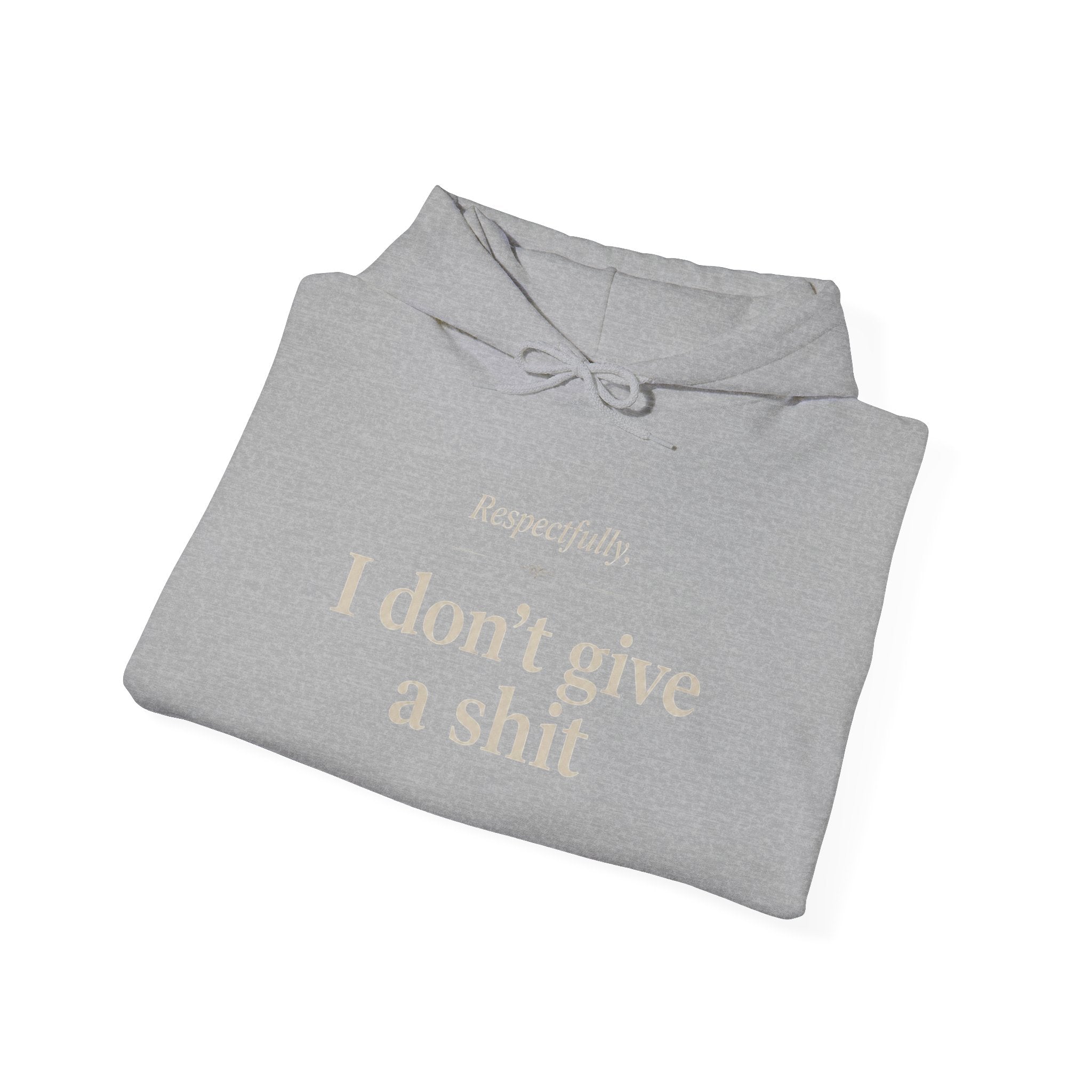 Hoodie: "Respectfully, I Don't Give a Shit" Graphic Oversized Pullover