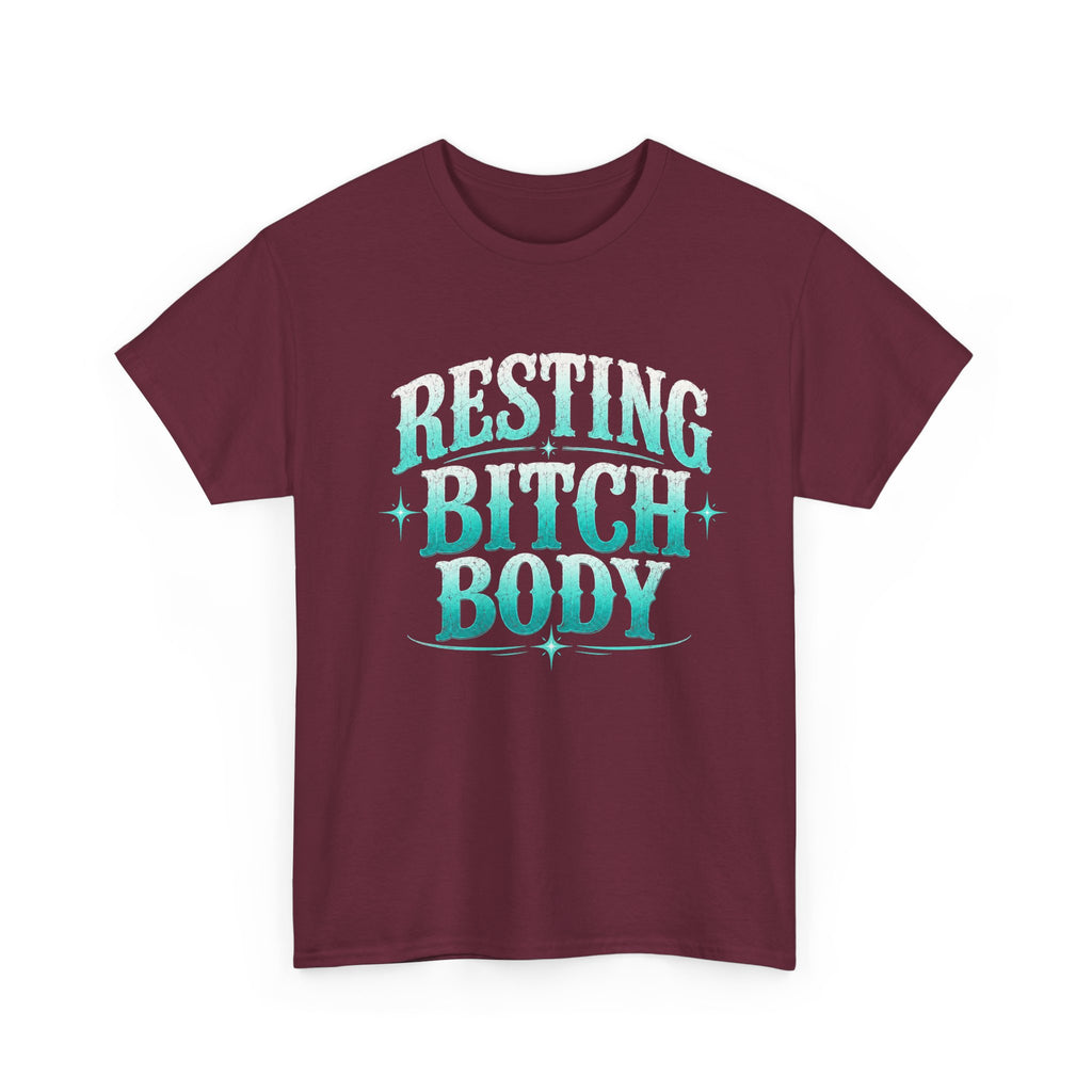 Resting Bitch Body Tee — Sassy Graphic White T‑Shirt