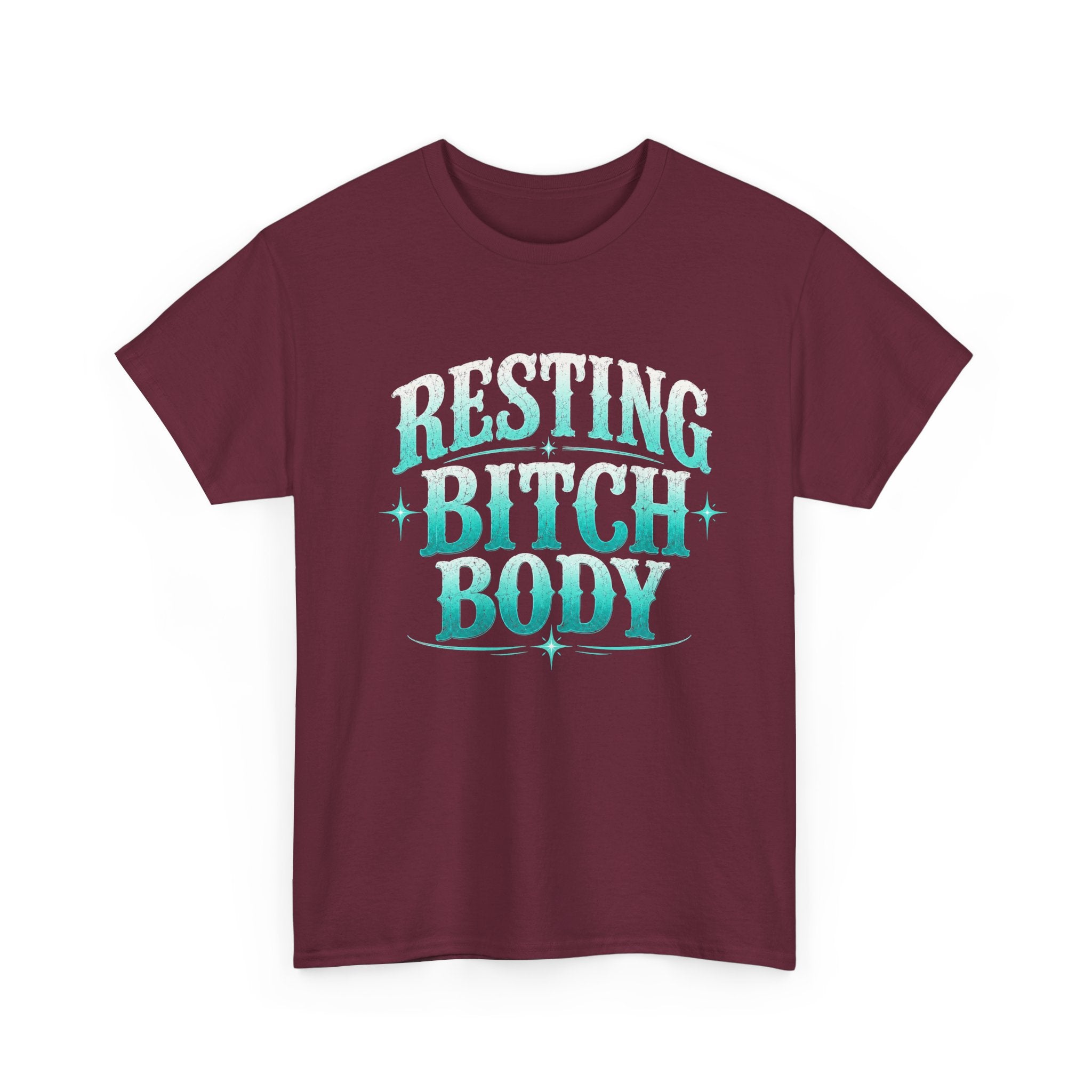 Resting Bitch Body Tee — Sassy Graphic White T‑Shirt