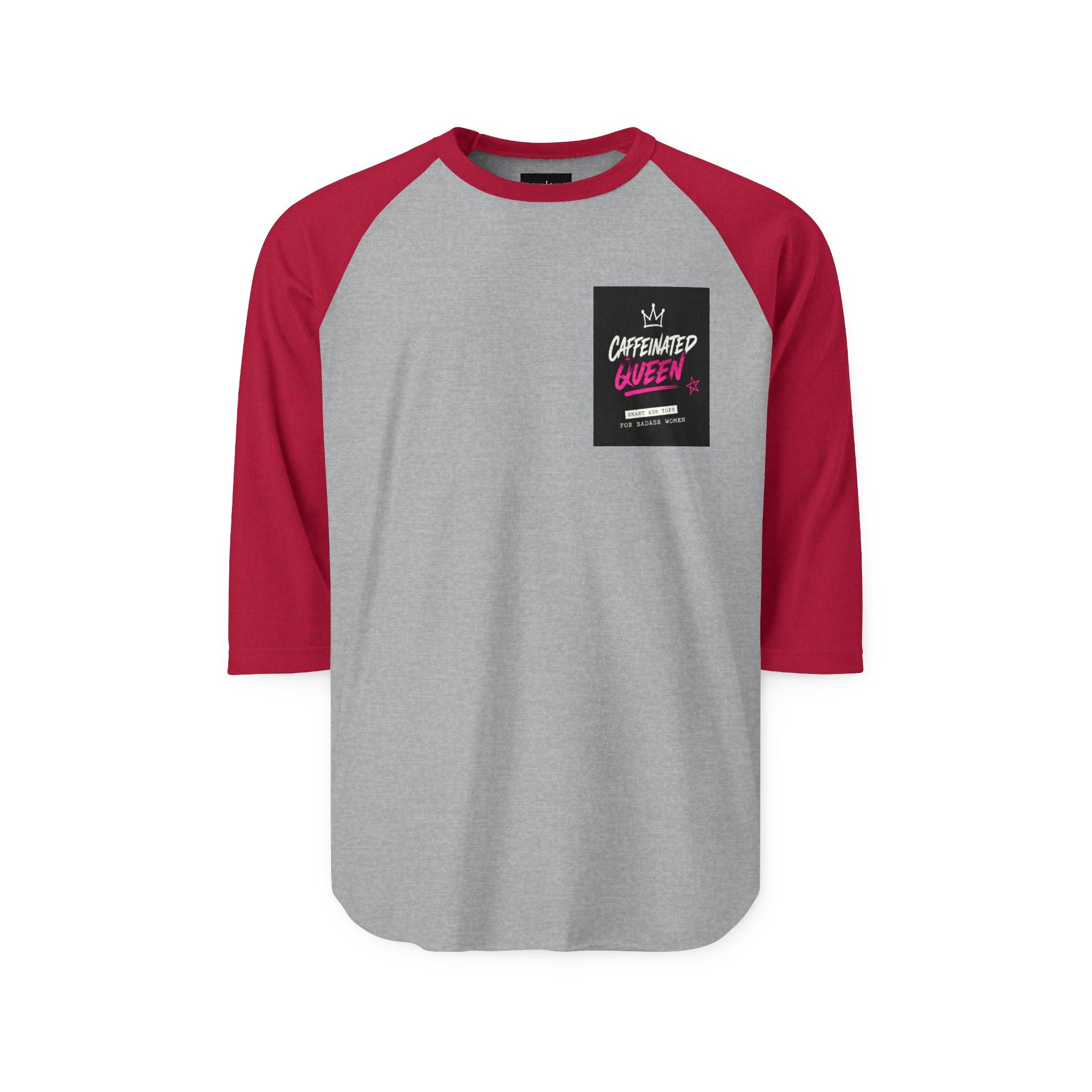 Raglan Shirt — Strongbody Queen Mom Graphic Three-Quarter Sleeve