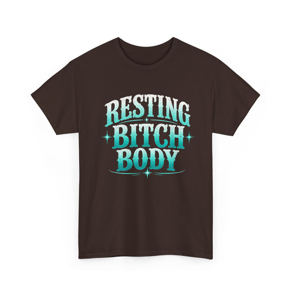 Resting Bitch Body Tee — Sassy Graphic White T‑Shirt