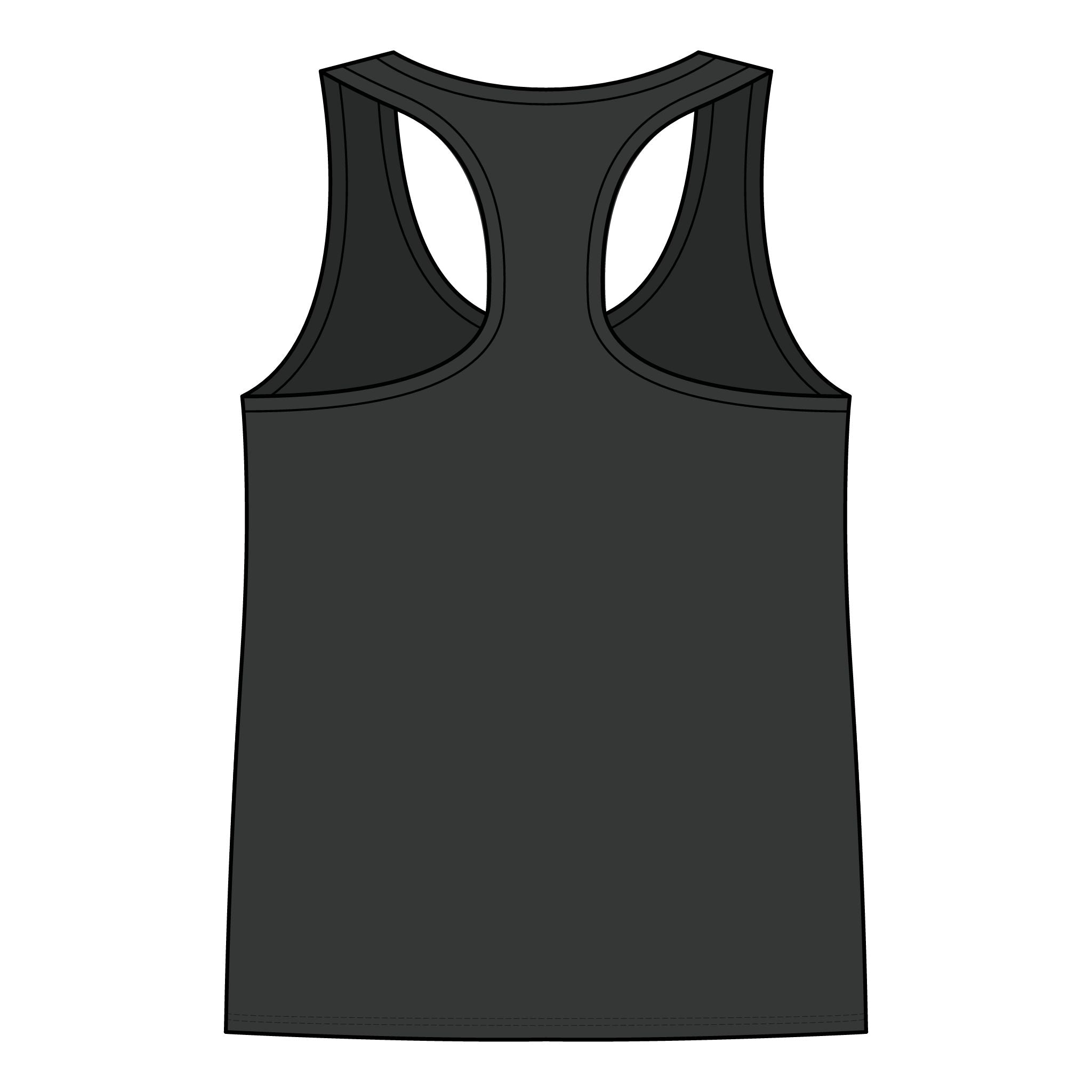 Fluffy Cloud Racerback Tank — "I'm Not Fat, I'm Fluffy" Cute Graphic Tank Top