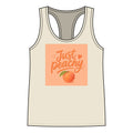 Just Peachy Racerback Tank Top – Cute Peach Graphic Women’s Summer Tank