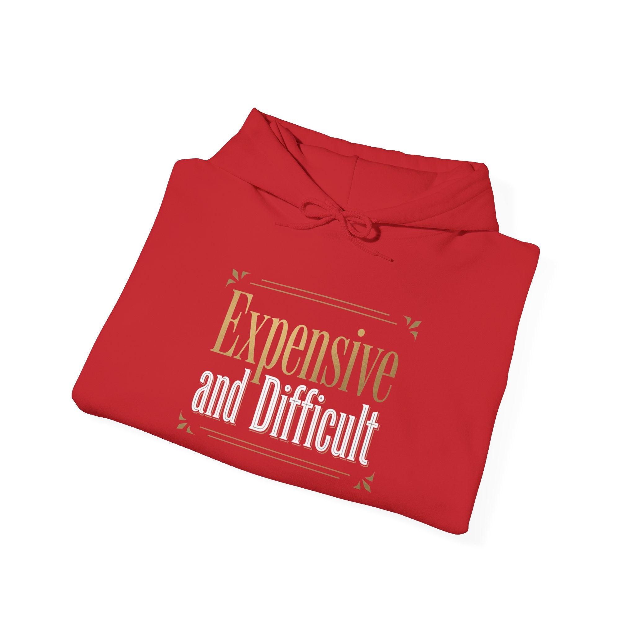Expensive Taste Hoodie — Minimal Gold Typography Hooded Sweatshirt