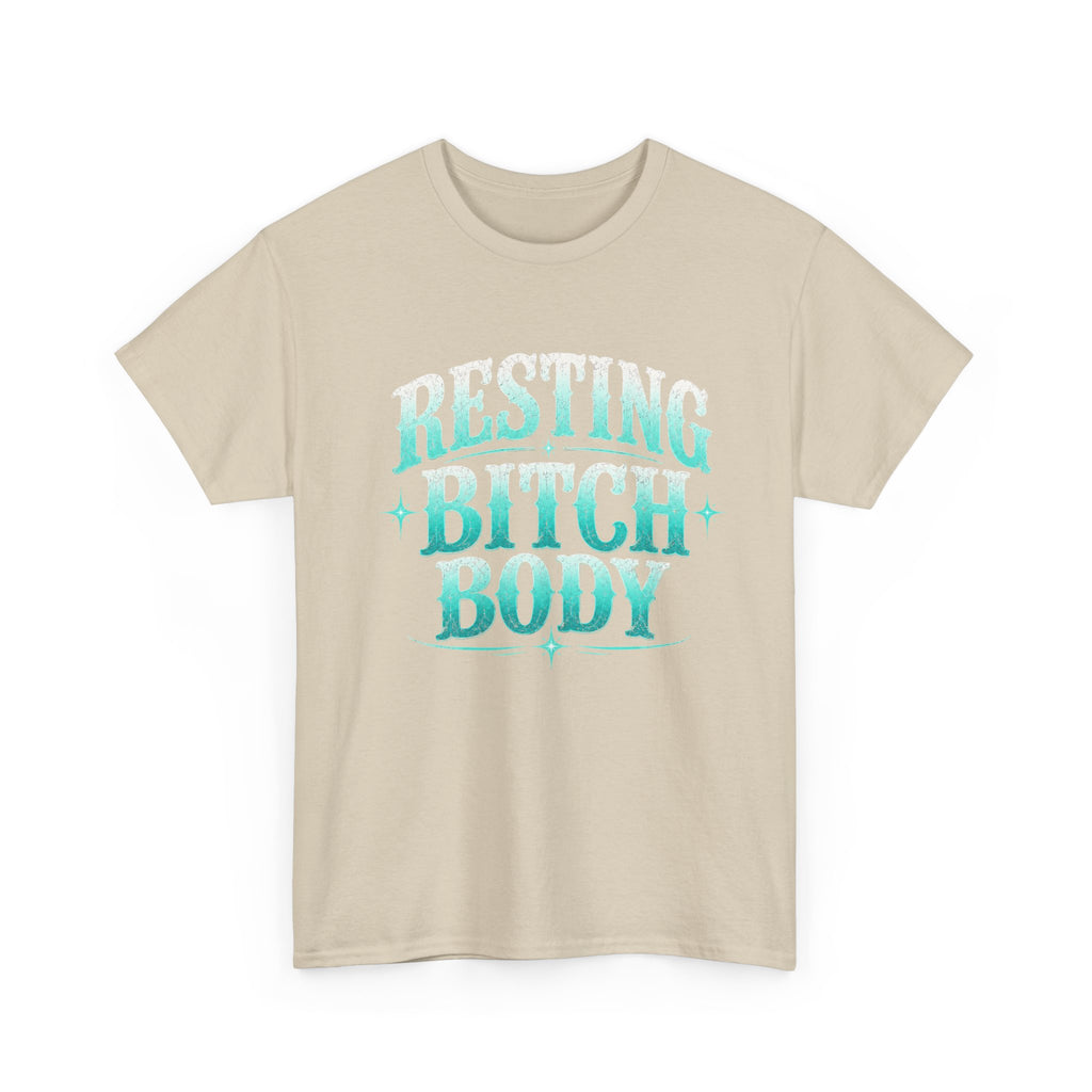 Resting Bitch Body Tee — Sassy Graphic White T‑Shirt