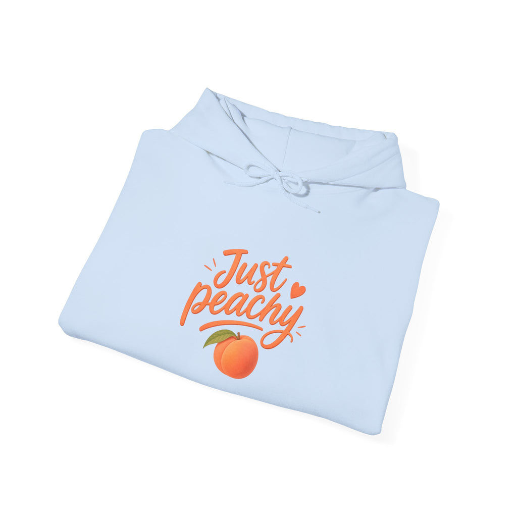 Hoodie — "Just Peachy" Peach Graphic Pullover