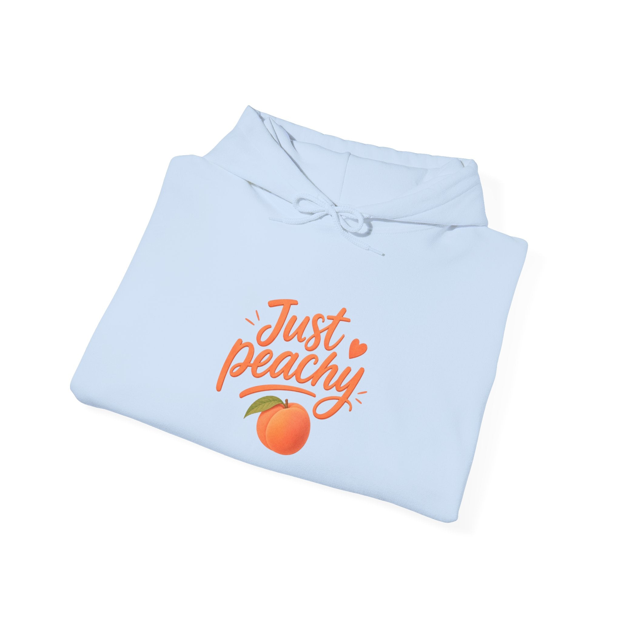 Hoodie — "Just Peachy" Peach Graphic Pullover