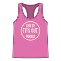 Chin Up Tits Out Onward Racerback Tank — Funny Motivational Women's Tank Top