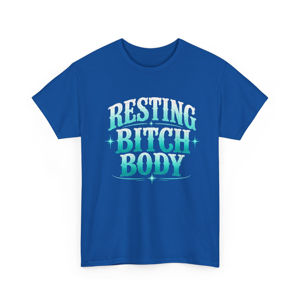 Resting Bitch Body Tee — Sassy Graphic White T‑Shirt