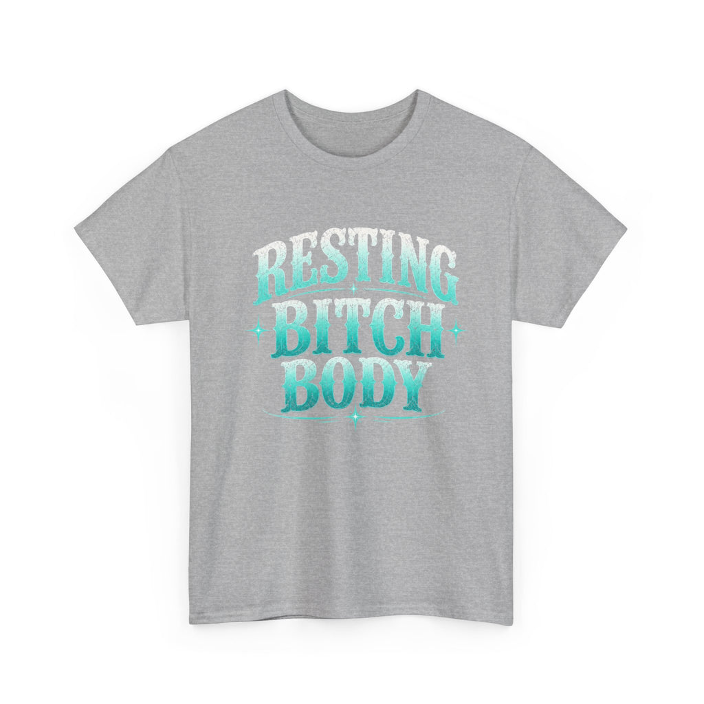 Resting Bitch Body Tee — Sassy Graphic White T‑Shirt