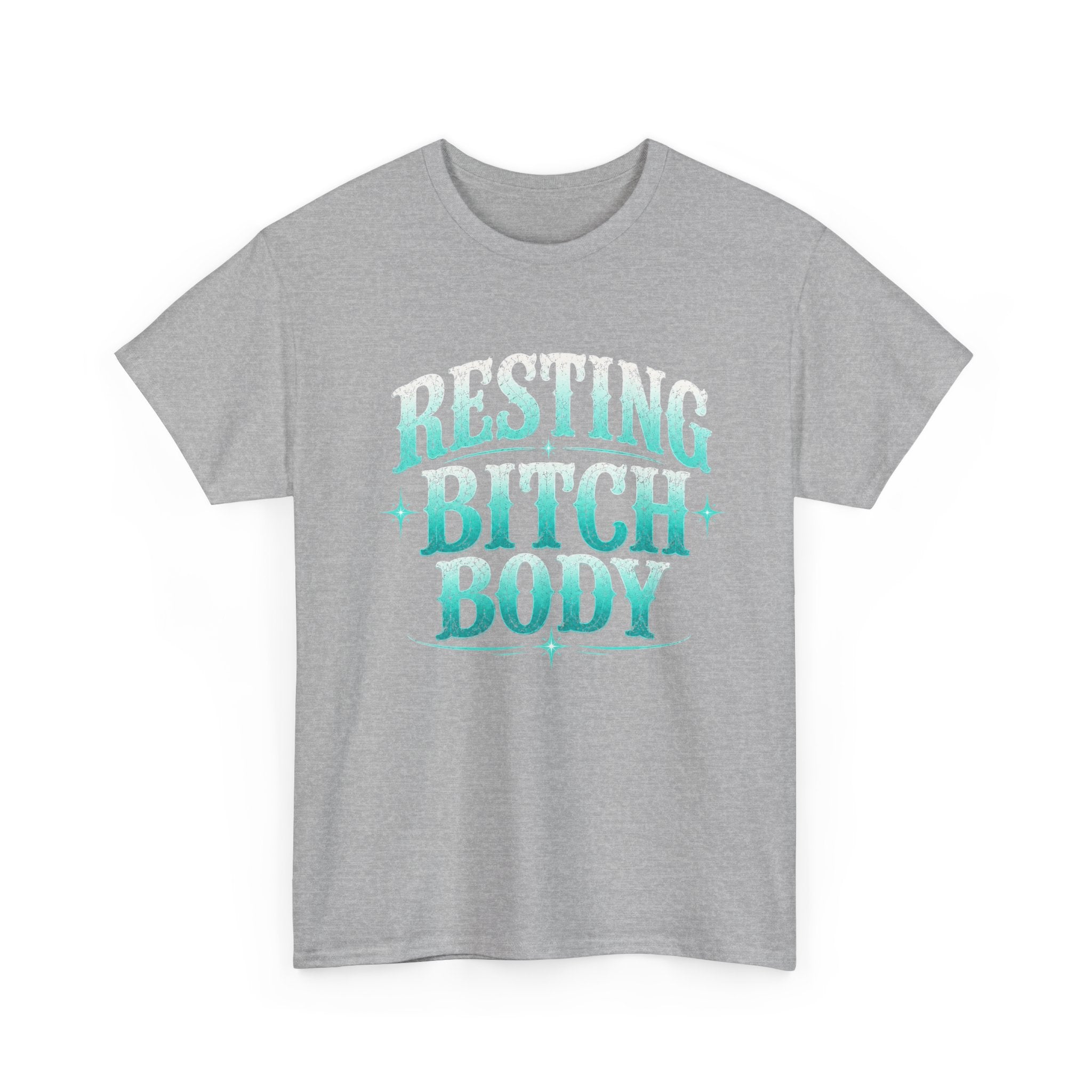 Resting Bitch Body Tee — Sassy Graphic White T‑Shirt