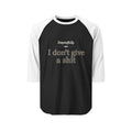 Raglan Shirt — 'I Don't Give a Shit' Retro Gothic Graphic Baseball Tee