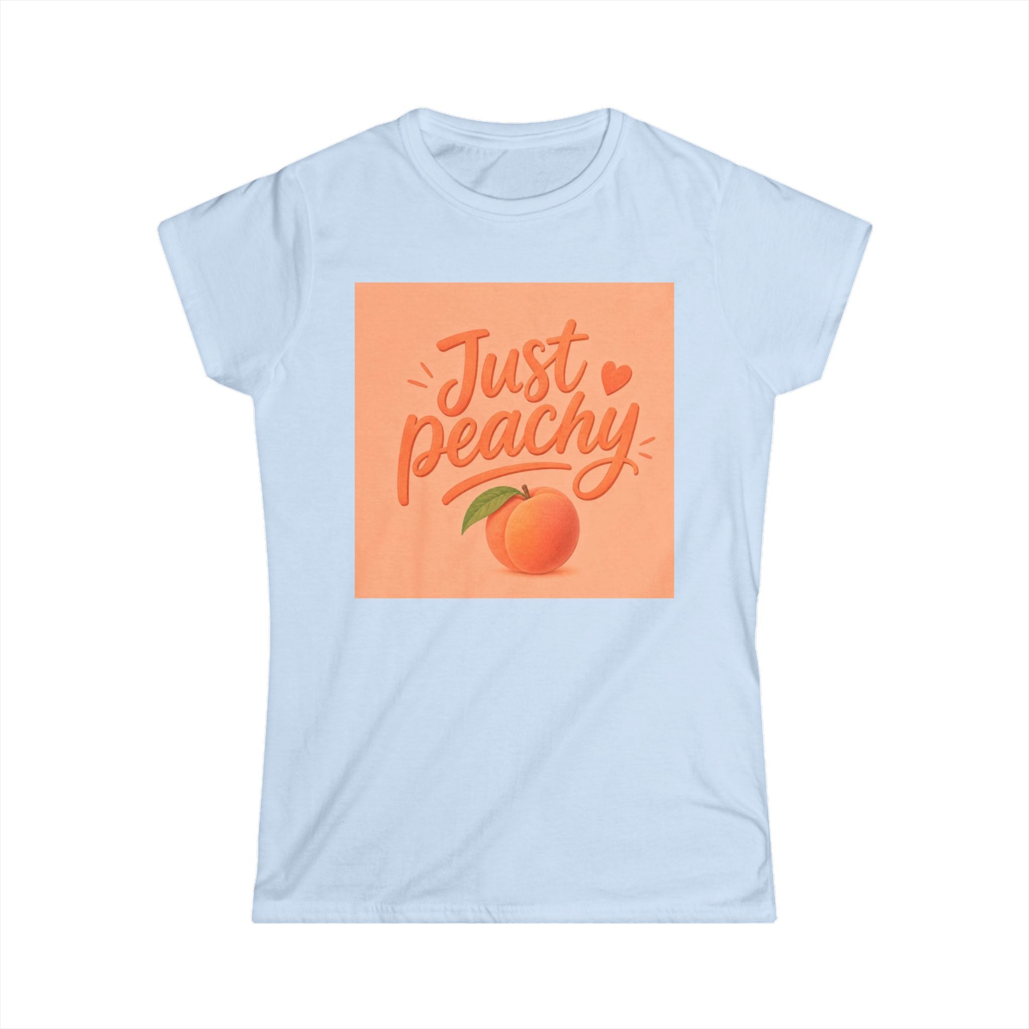 Just Peachy Women’s Tee – Cute Peach Graphic Shirt