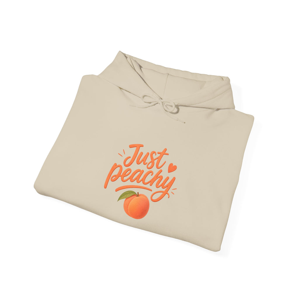 Hoodie — "Just Peachy" Peach Graphic Pullover