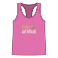 Expensive and Difficult Women's Racerback Tank — Funny Sassy Graphic Tank Top