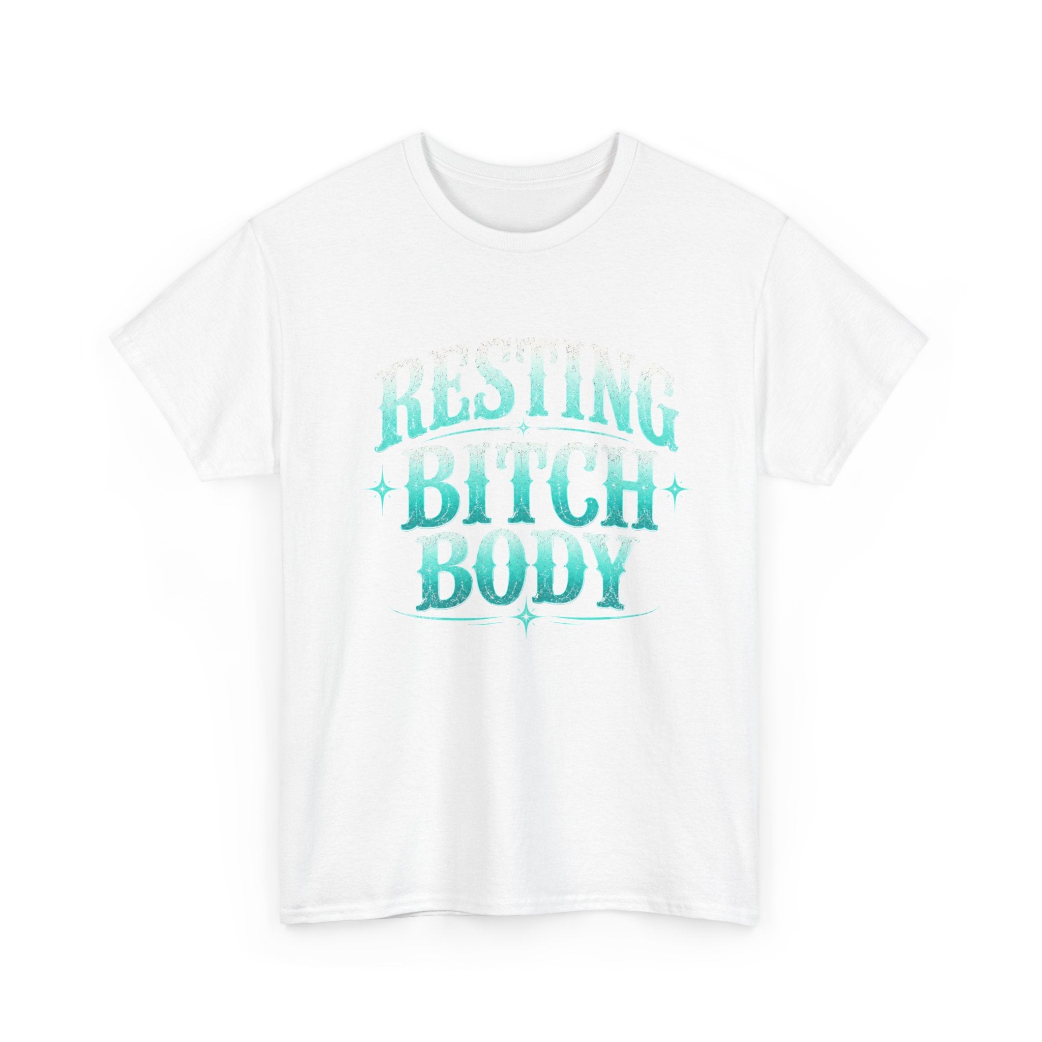 Resting Bitch Body Tee — Sassy Graphic White T‑Shirt