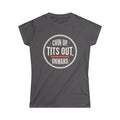 Women's Tee — "Chin Up. Tits Out. Onward." Motivational Graphic Shirt