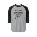 Keep Your Uncaffeinated Ass Over There Raglan Shirt — Funny Coffee Lover Baseball Tee