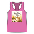 Sunshine and Coffee Racerback Tank — Women's Floral Coffee Graphic Tank Top