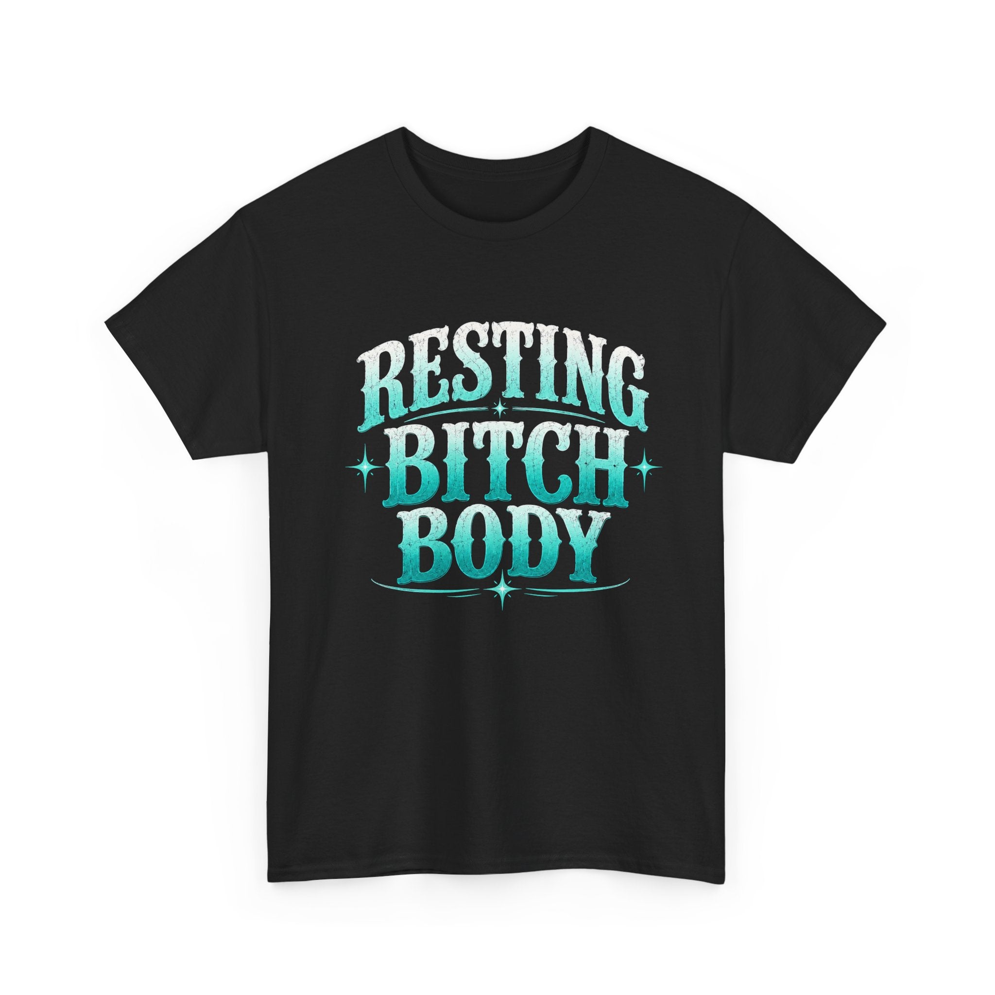 Resting Bitch Body Tee — Sassy Graphic White T‑Shirt