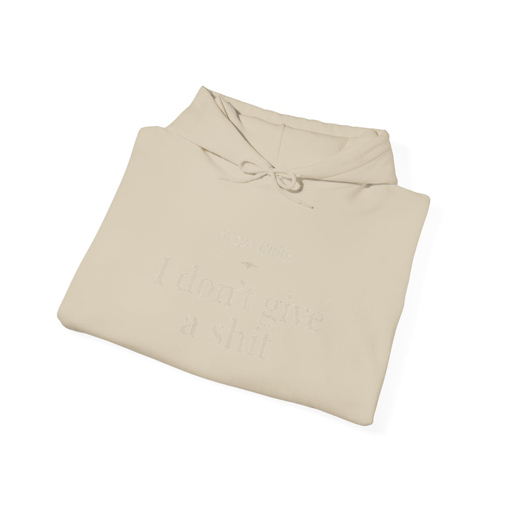 Hoodie: "Respectfully, I Don't Give a Shit" Graphic Oversized Pullover