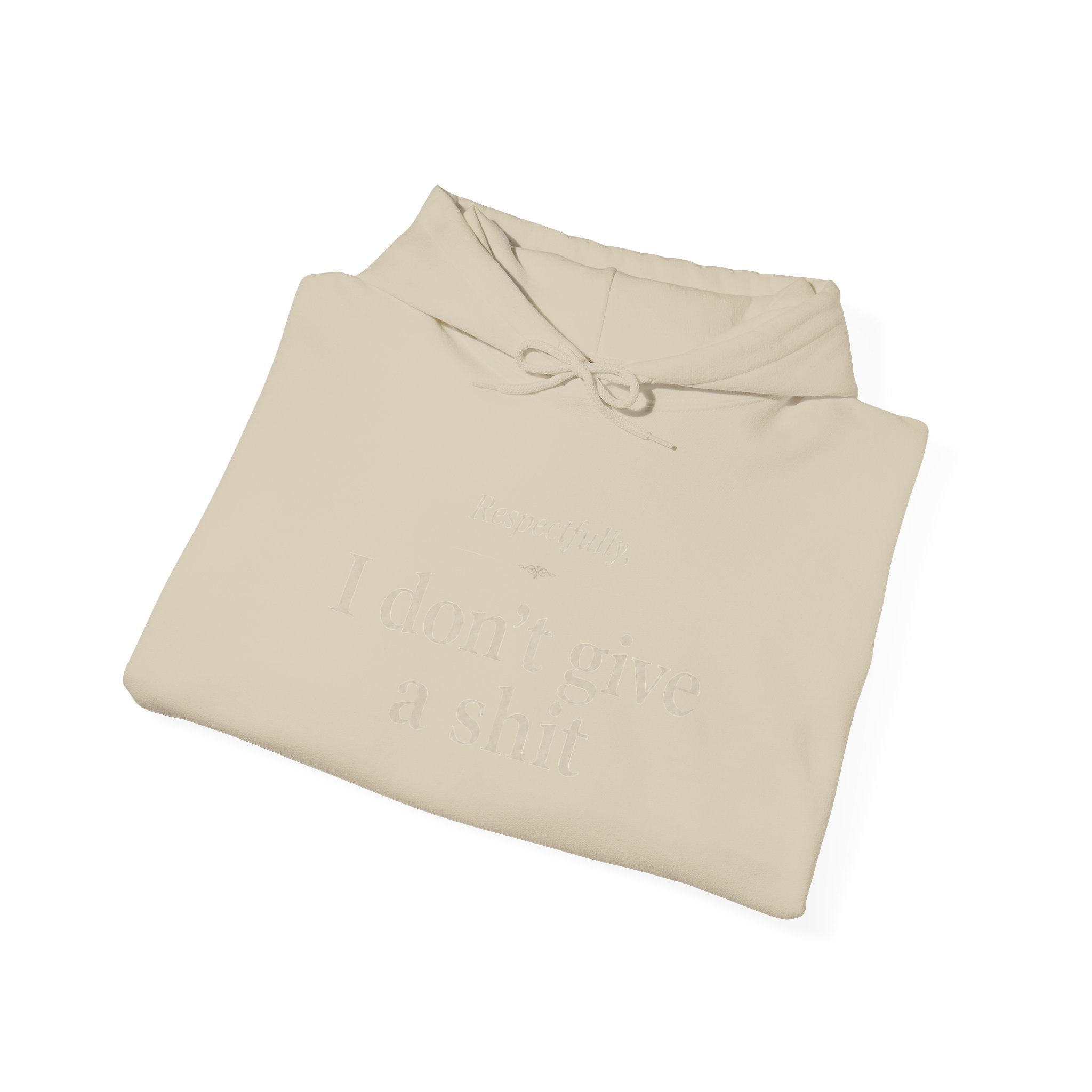 Hoodie: "Respectfully, I Don't Give a Shit" Graphic Oversized Pullover