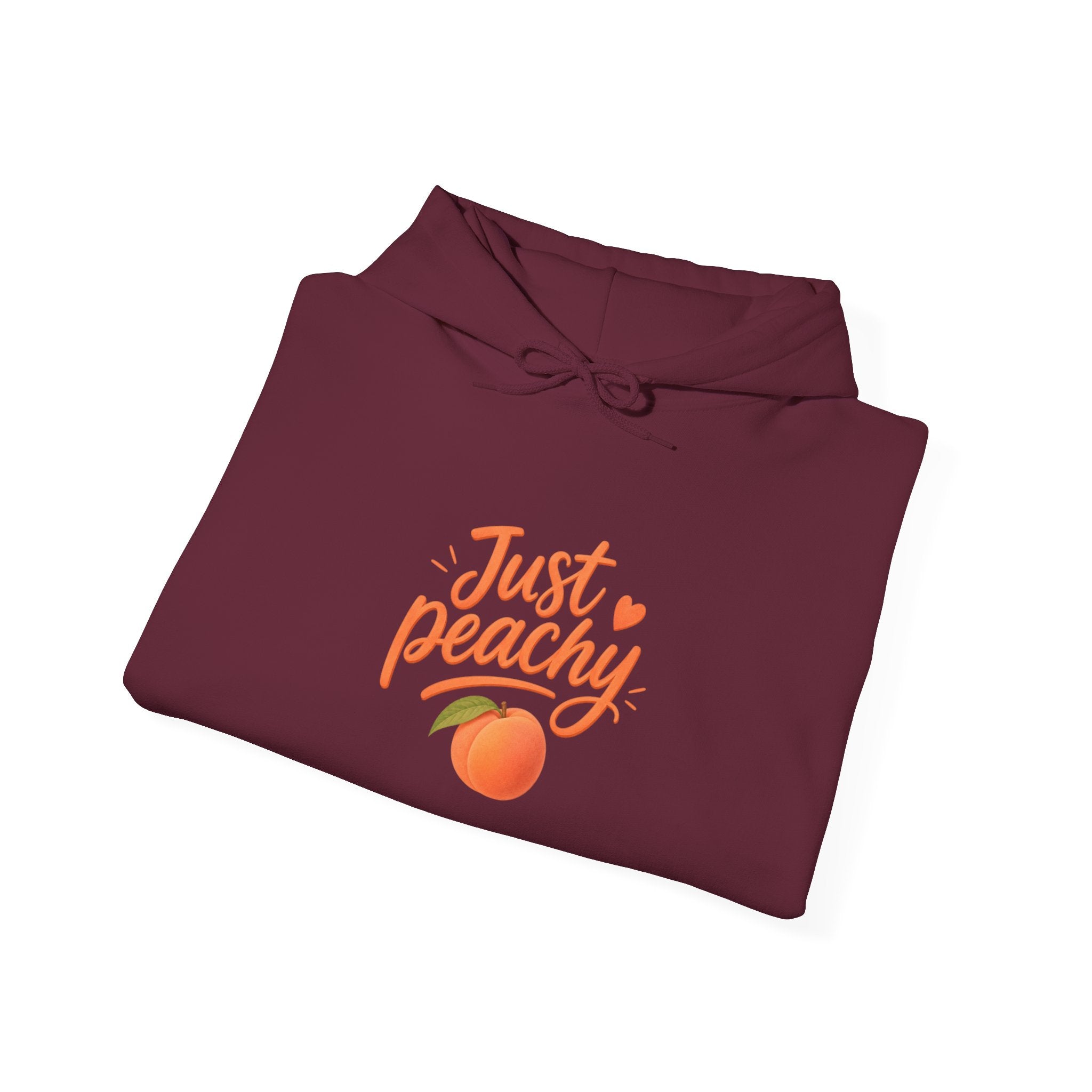 Hoodie — "Just Peachy" Peach Graphic Pullover