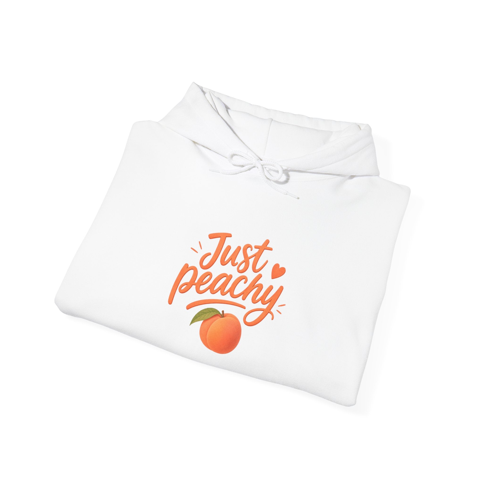 Hoodie — "Just Peachy" Peach Graphic Pullover