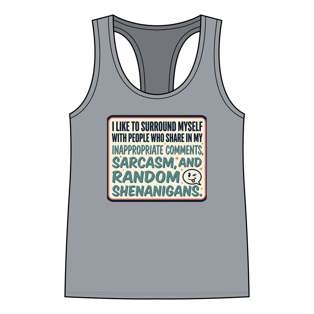 Sarcasm & Shenanigans Racerback Tank — Funny Women’s Tank Top