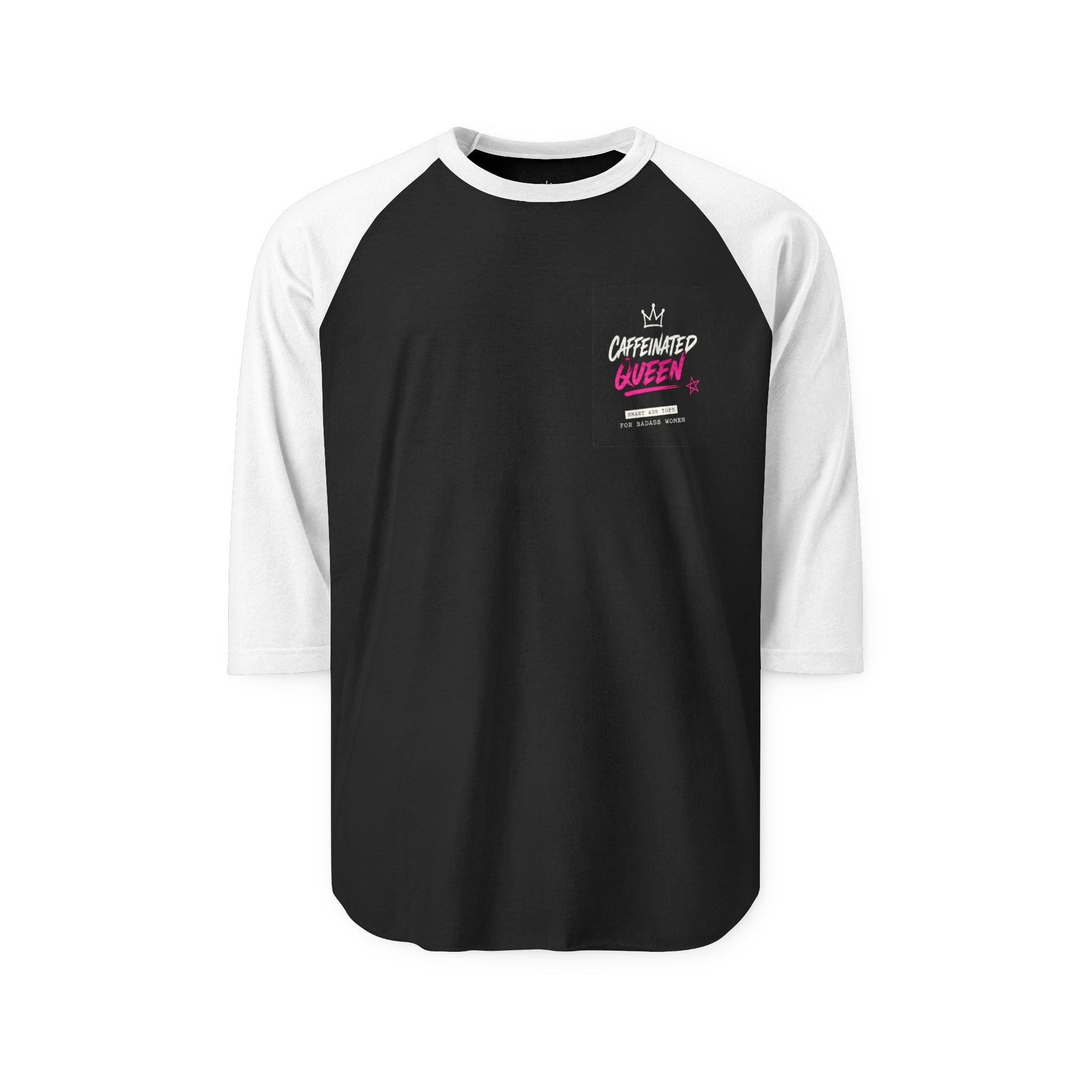 Raglan Shirt — Strongbody Queen Mom Graphic Three-Quarter Sleeve